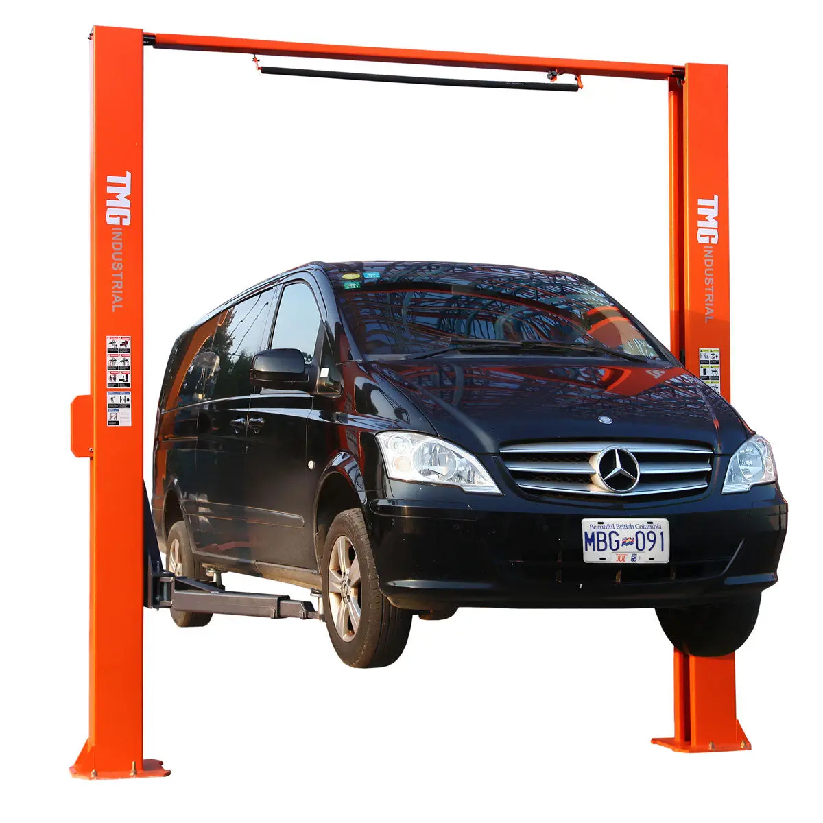 10,000-lb Two Post Overhead Auto Lift, Symmetric Arms, 72" Lift Height, Dual-Point Lock Release, TMG-ALT100 - Image 3