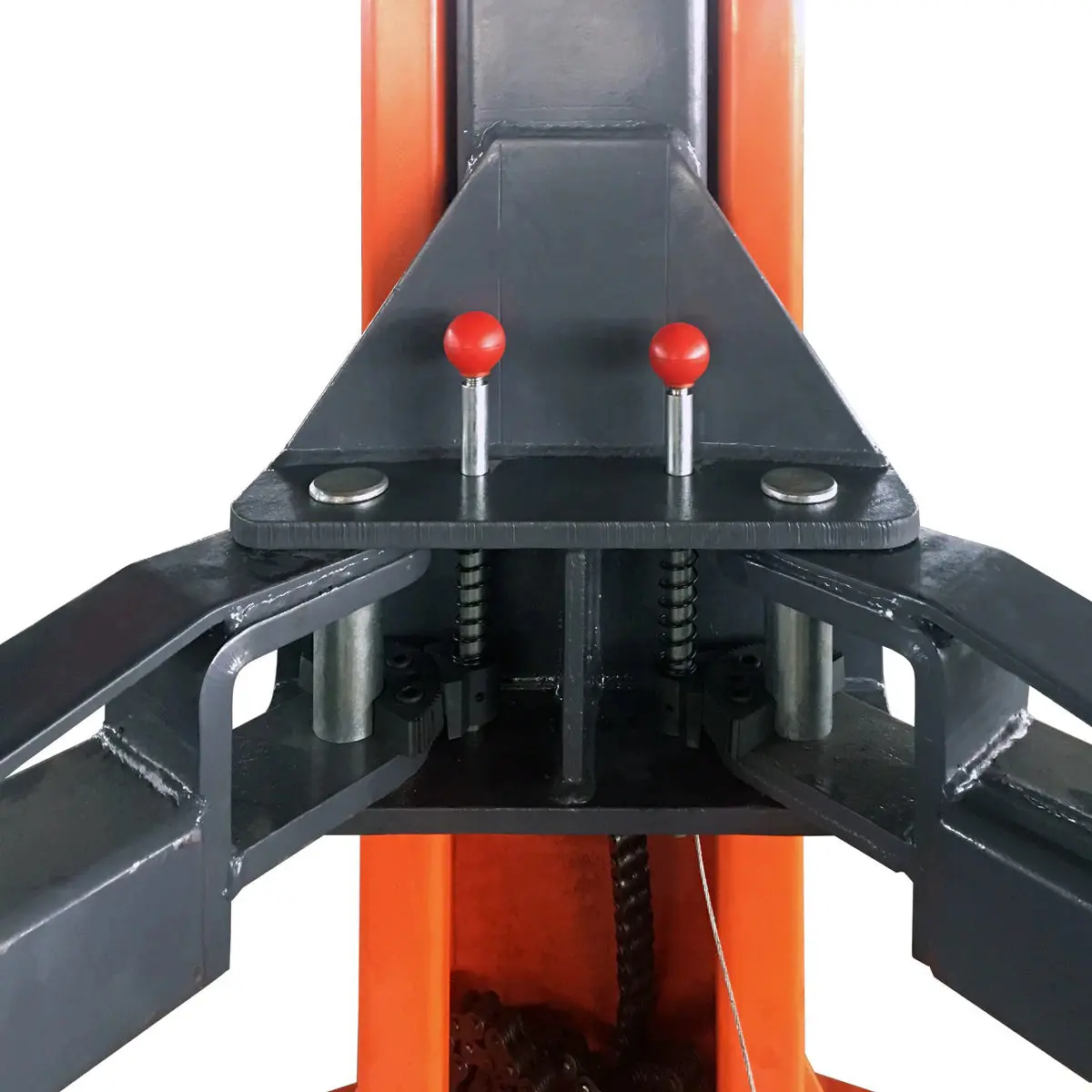 10,000-lb Two Post Floor Plate Auto Lift, Symmetric Arms, 77" Lift Height, Dual-Point Lock Release, TMG-TPL45 - Image 5