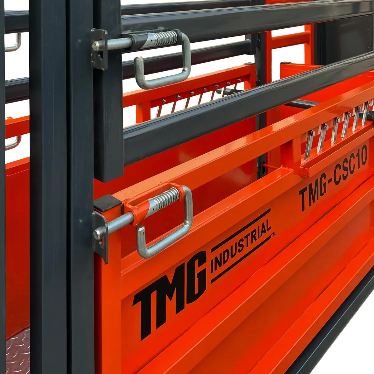 10' Cattle Work Chute 4500-lb Weight Scale, Side Exit, Upper/Lower Swing Openings, LCD Weight Display, TMG-CSC10 - Image 8