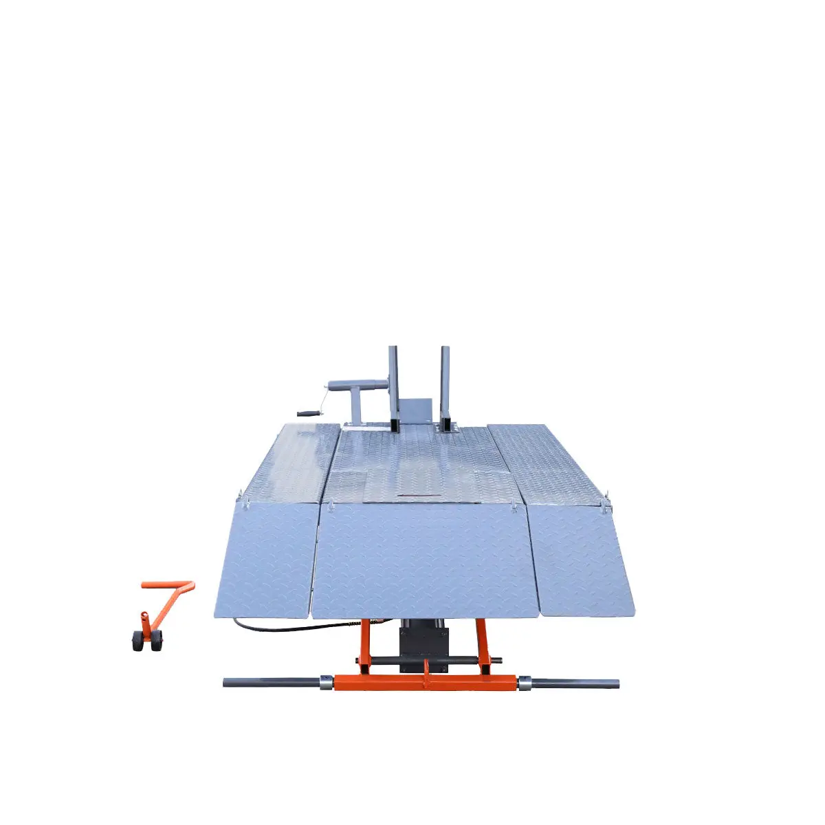 1000 lb Portable Motorcycle/ATV Scissor Lift, 44" Work Platform, 10" Side Panel Extensions, 79" Platform Length, Front Vise Kit, TMG-1000PML - Image 6