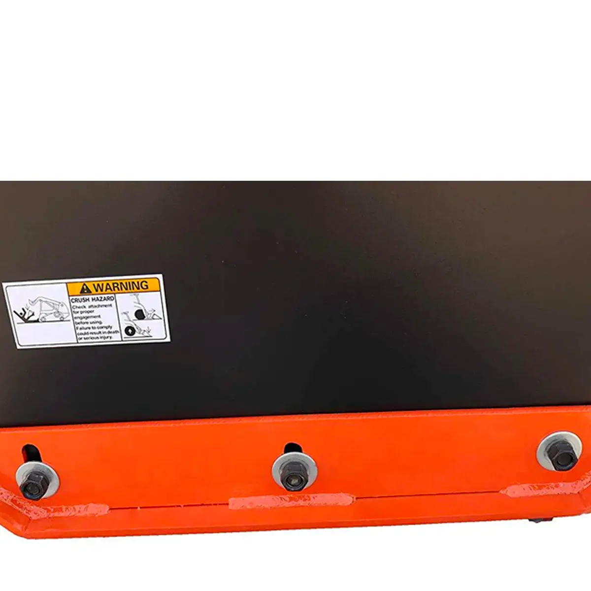 9' Skid Steer Snow Pusher w/Steel Cutting Edge, Pivoting Wear Shoes, Side Braces, 40-70 HP, TMG-SP09 - Image 9