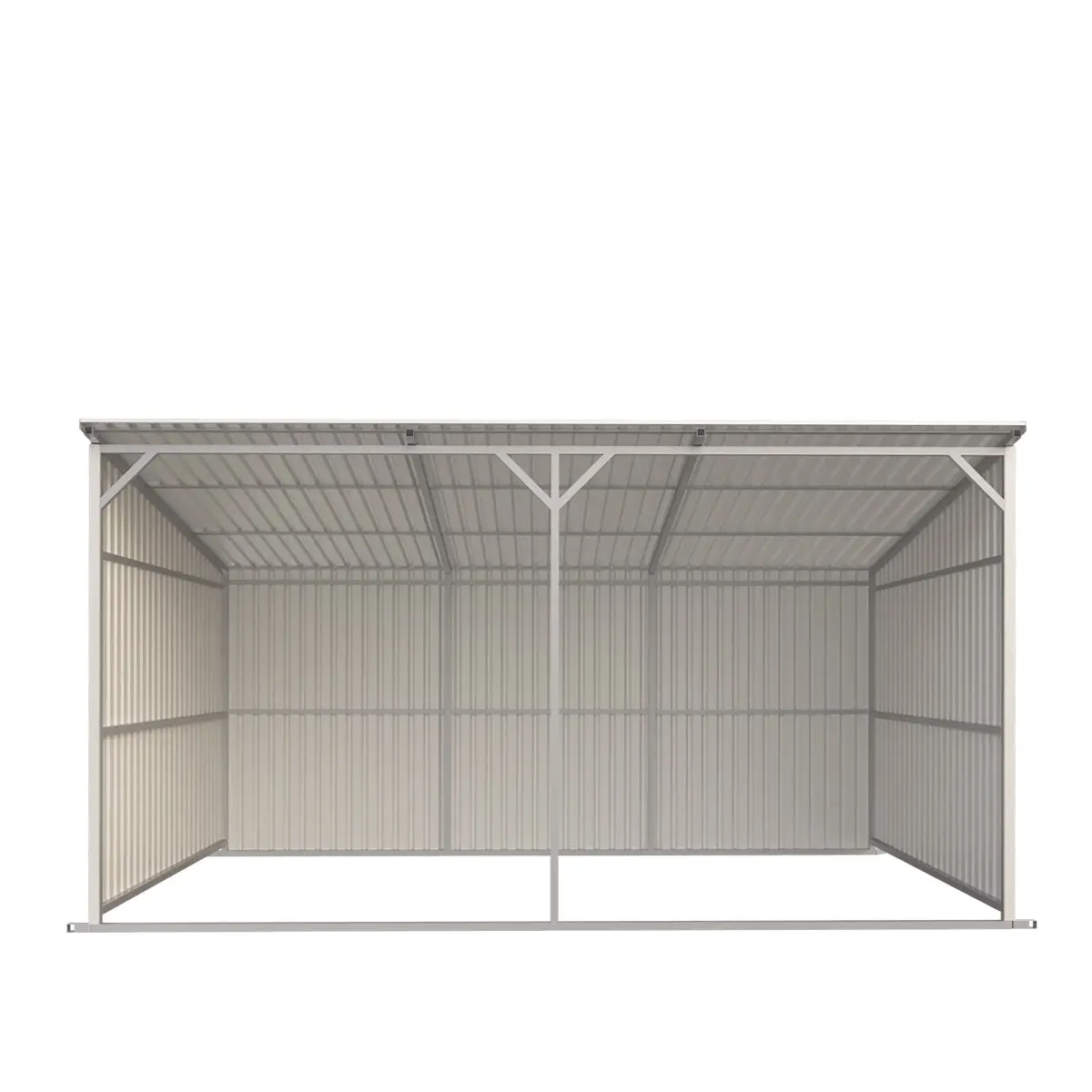 12' x 20' Galvanized Metal Livestock Shed, 240 Sq-Ft, 27 GA Corrugated Panels, Sliding Skid Mount, TMG-MS1220L - Image 3