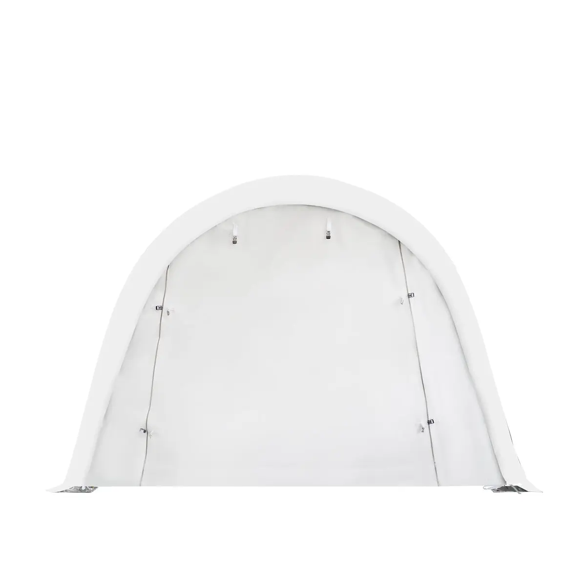 12' x 20' Car Shelter w/Rounded Roof & Heavy-Duty 11 OZ PE Fabric Cover, Galvanized Steel Frame, Fabric front roll-up door, TMG-ST1220R - Image 8