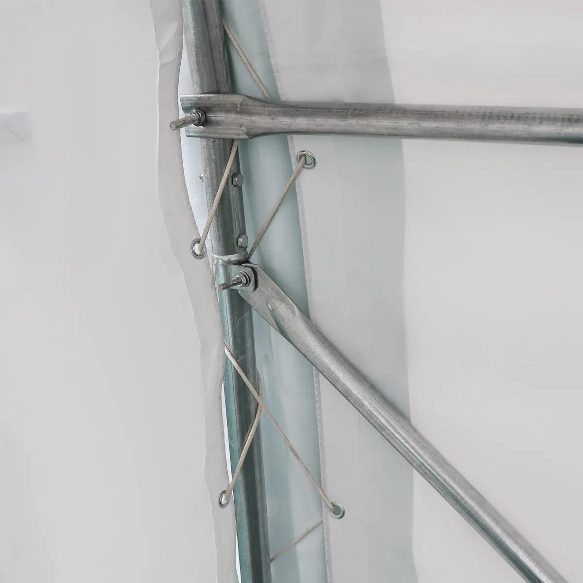 12' x 30' Car Shelter w/Rounded Roof & Heavy-Duty 11 OZ PE Fabric Cover, Galvanized Steel Frame, Fabric front roll-up door, TMG-ST1230R - Image 12