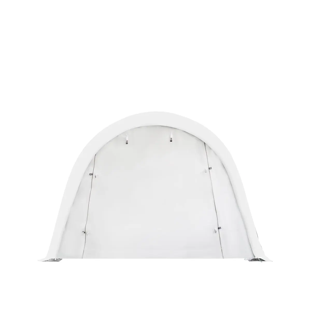 12' x 30' Car Shelter w/Rounded Roof & Heavy-Duty 11 OZ PE Fabric Cover, Galvanized Steel Frame, Fabric front roll-up door, TMG-ST1230R - Image 8