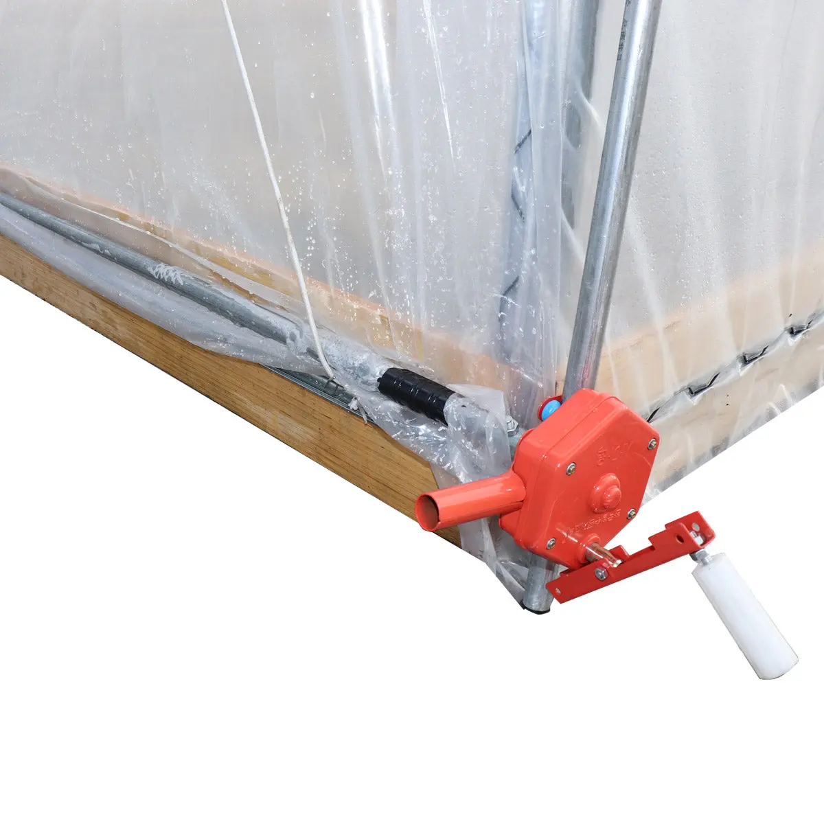 12' x 60' Tunnel Greenhouse Grow Tent w/6 Mil Clear EVA Plastic Film, Cold Frame, Hand Crank Roll-Up Sides, Peak Ceiling Roof, TMG-GH1260 - Image 10