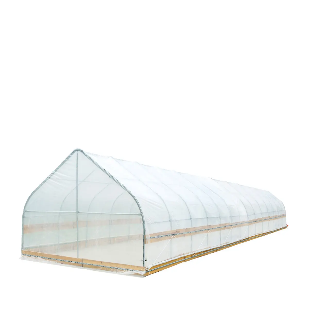 12' x 60' Tunnel Greenhouse Grow Tent w/6 Mil Clear EVA Plastic Film, Cold Frame, Hand Crank Roll-Up Sides, Peak Ceiling Roof, TMG-GH1260 - Image 6