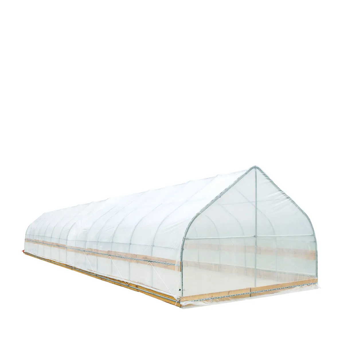 12' x 60' Tunnel Greenhouse Grow Tent w/6 Mil Clear EVA Plastic Film, Cold Frame, Hand Crank Roll-Up Sides, Peak Ceiling Roof, TMG-GH1260 - Image 7