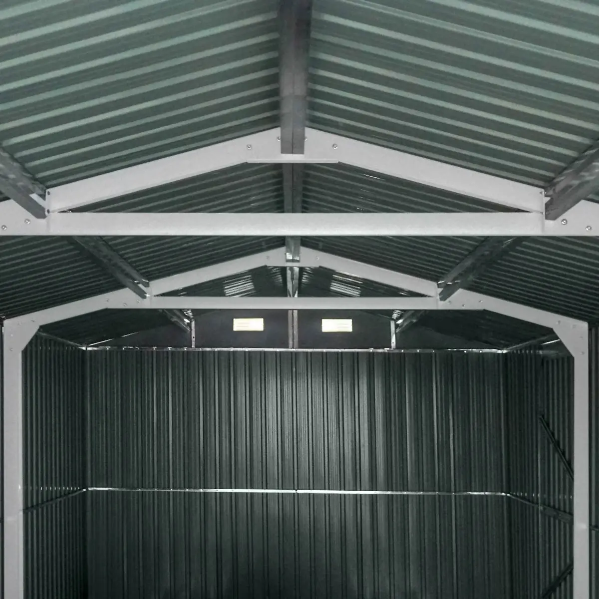 13' x 20' Metal Garage Shed with Double Front Doors, 7'9" Peak Height, Side Entry Door, 240 Sq-Ft Floor Space, TMG-MS1320A - Image 16