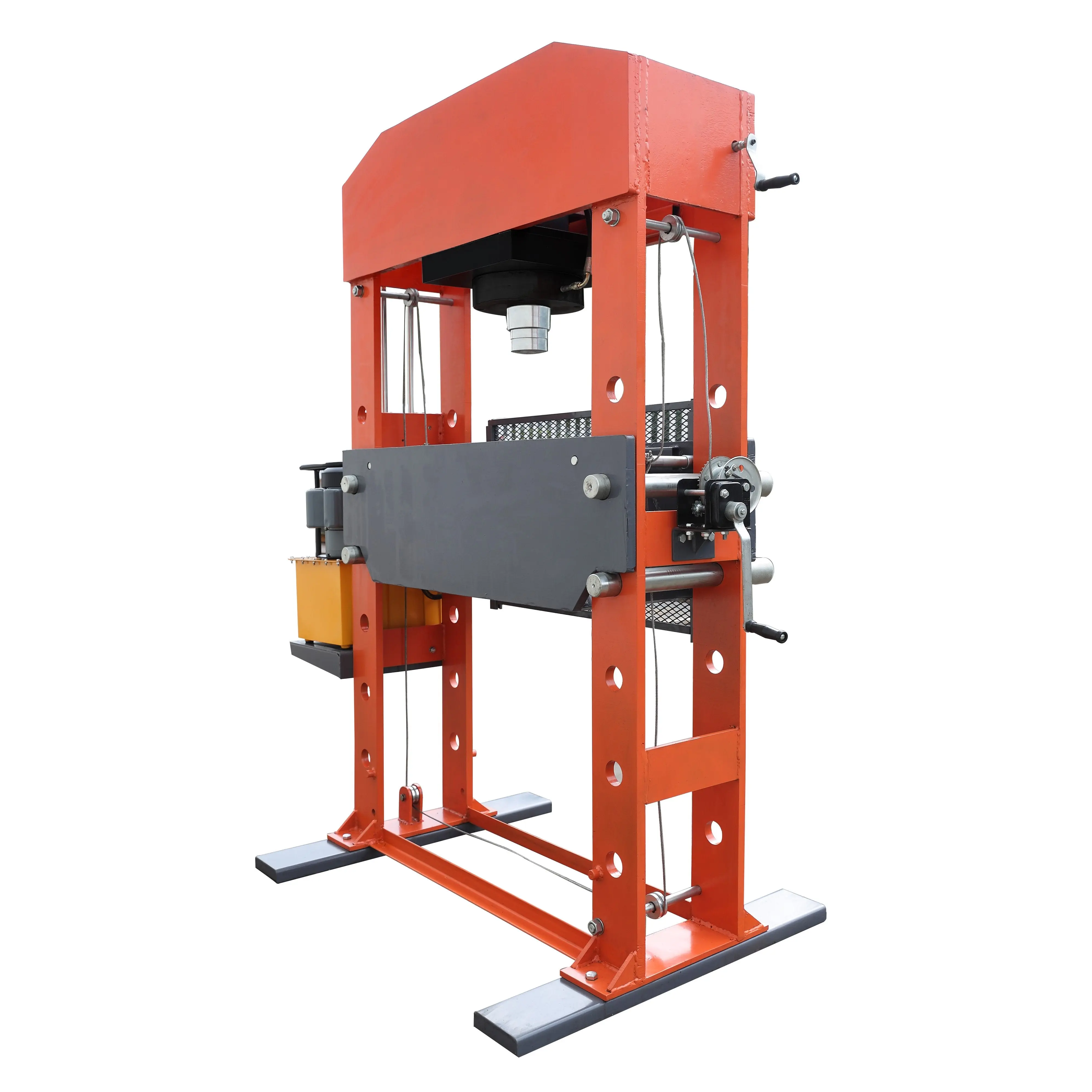150 Ton Capacity Electric Hydraulic Shop Press, Heavy Duty Pressing, Protective Grid Guard, Fully Welded H-Frame, TMG-SP150 - Image 5