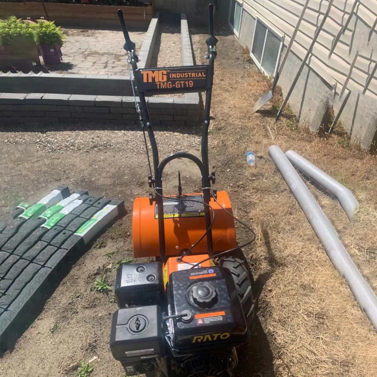 19" Self-Propelled Garden Tiller, 5.5 HP Gas Engine, Rear Tine, 8" Tilling Depth, TMG-GT19(Discontinued – No Longer Available) - Image 3