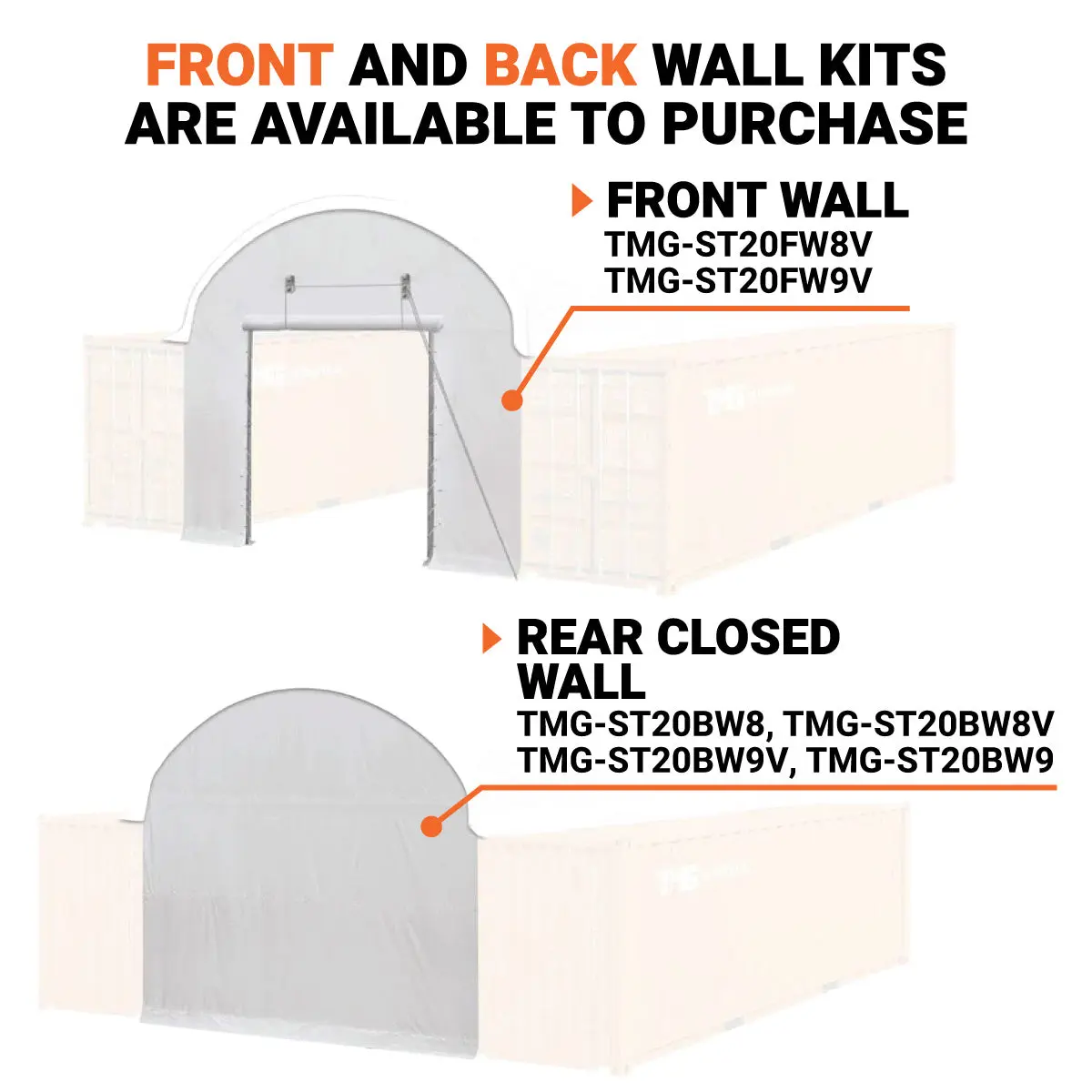 20' x 20' PE Fabric Container Shelter, Fire Retardant, Water Resistant, UV Protected, TMG-ST2021CE(Previously ST2020C) - Image 3