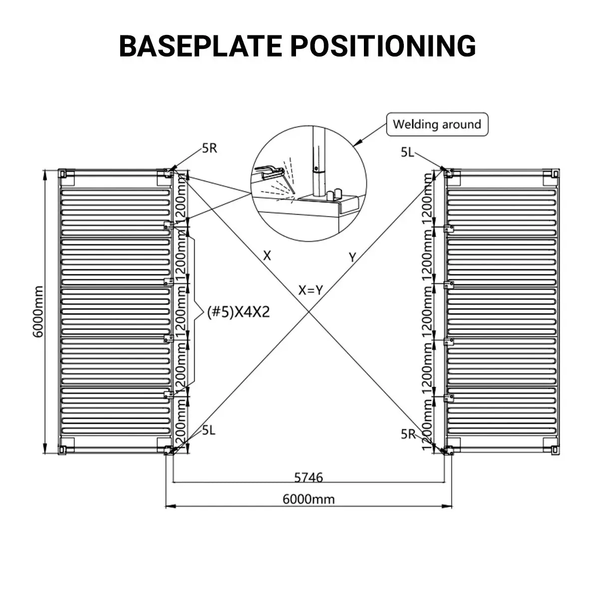 20' x 20' PE Fabric Container Shelter, Fire Retardant, Water Resistant, UV Protected, TMG-ST2021CE(Previously ST2020C) - Image 5