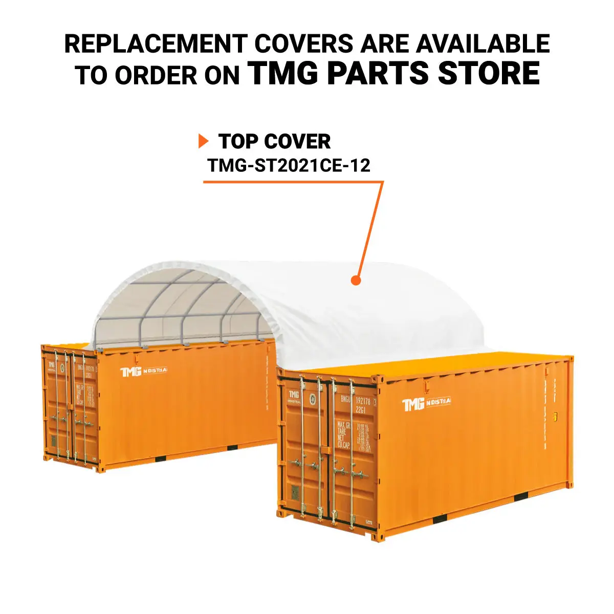 20' x 20' PE Fabric Container Shelter, Fire Retardant, Water Resistant, UV Protected, TMG-ST2021CE(Previously ST2020C) - Image 6