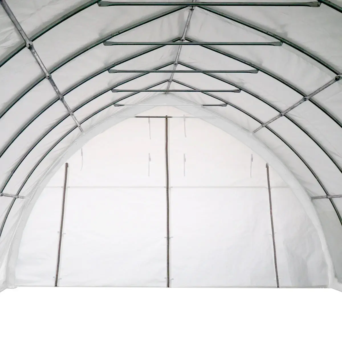 20' x 30' Arch Wall Peak Ceiling Storage Shelter with Heavy Duty 11 oz PE Cover & Drive Through Doors, TMG-ST2031P (Previously ST2030P) - Image 8