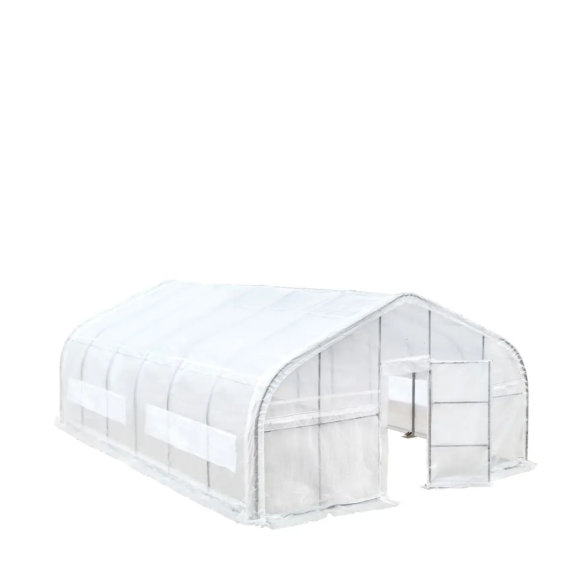 20' x 30' Tunnel Greenhouse Grow Tent w/12 Mil Ripstop Leno Mesh Cover, Cold Frame, Roll-up Windows, Peak Ceiling Roof, TMG-GH2030 - Image 10