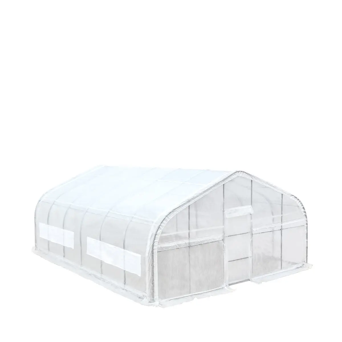 20' x 30' Tunnel Greenhouse Grow Tent w/12 Mil Ripstop Leno Mesh Cover, Cold Frame, Roll-up Windows, Peak Ceiling Roof, TMG-GH2030 - Image 5