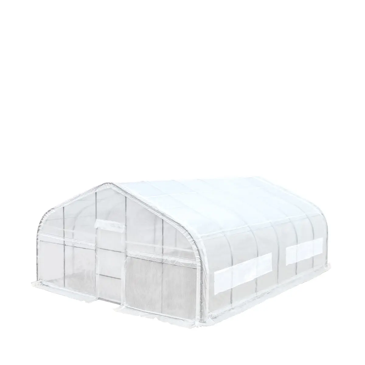 20' x 30' Tunnel Greenhouse Grow Tent w/12 Mil Ripstop Leno Mesh Cover, Cold Frame, Roll-up Windows, Peak Ceiling Roof, TMG-GH2030 - Image 7