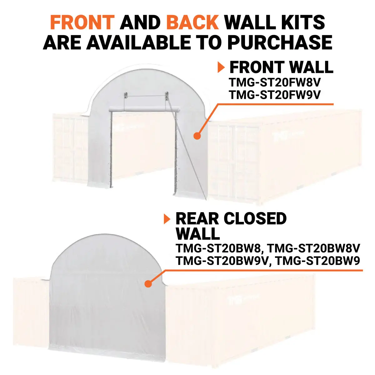 20' x 40' PVC Fabric Container Shelter, Fire Retardant, Water Resistant, UV Protected, TMG-ST2041CV(Previously ST2040C) - Image 4