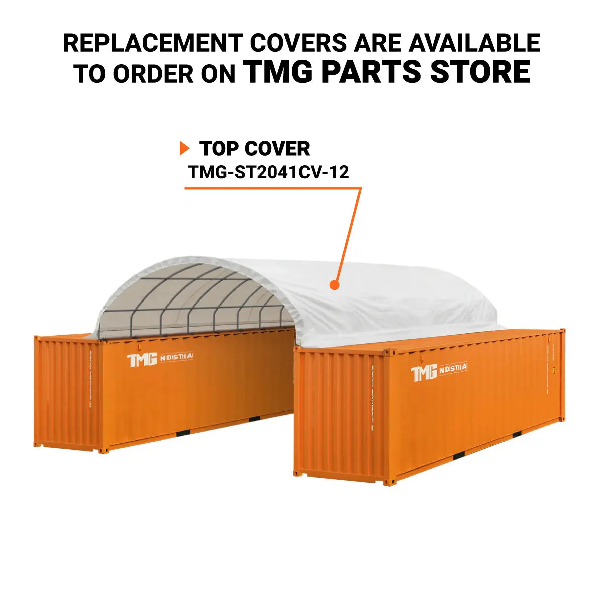 20' x 40' PVC Fabric Container Shelter, Fire Retardant, Water Resistant, UV Protected, TMG-ST2041CV(Previously ST2040C) - Image 6