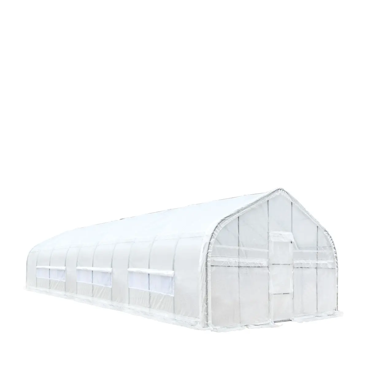 20' x 50' Tunnel Greenhouse Grow Tent w/12 Mil Ripstop Leno Mesh Cover, Cold Frame, Roll-up Windows, Peak Ceiling Roof, TMG-GH2050 - Image 8