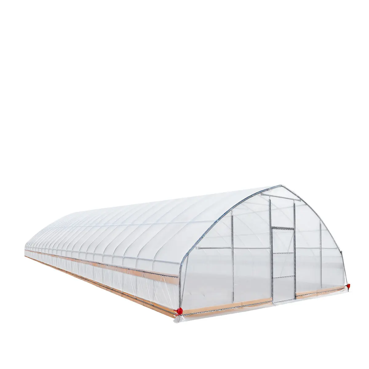 25' x 100' Tunnel Greenhouse Grow Tent w/6 Mil Clear EVA Plastic Film, Cold Frame, Hand Crank Roll-Up Sides, Peak Ceiling Roof, TMG-GH25100 - Image 3