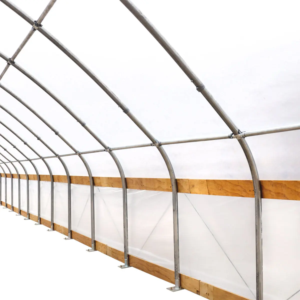 30' x 120' Tunnel Greenhouse Grow Tent w/6 Mil Clear EVA Plastic Film, Cold Frame, Hand Crank Roll-Up Sides, Peak Ceiling Roof, TMG-GH30120 - Image 21