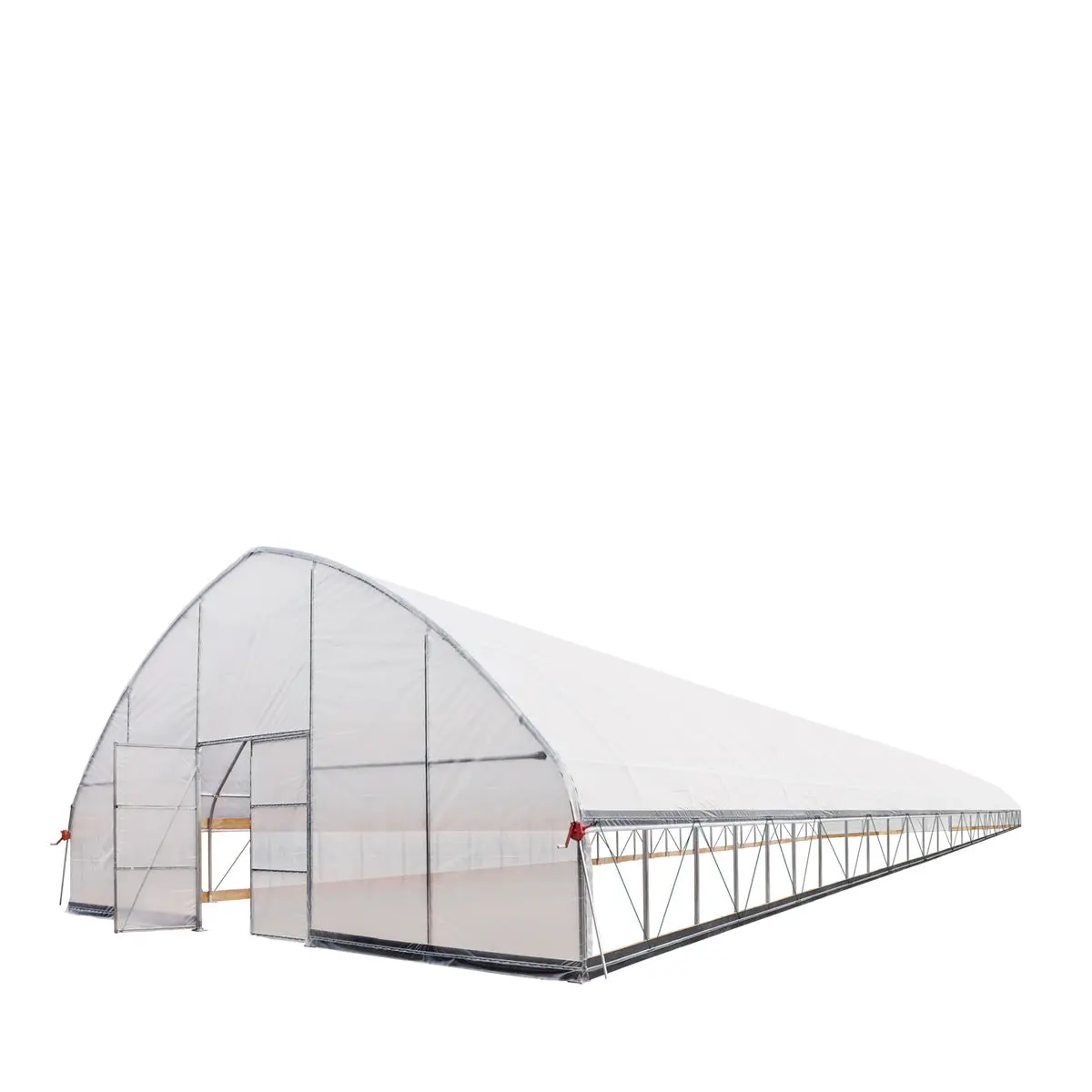 30' x 120' Tunnel Greenhouse Grow Tent w/6 Mil Clear EVA Plastic Film, Cold Frame, Hand Crank Roll-Up Sides, Peak Ceiling Roof, TMG-GH30120 - Image 8