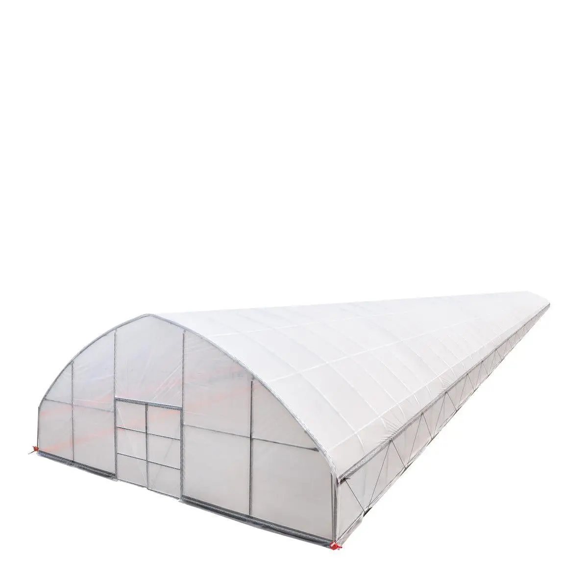 30' x 150' Tunnel Greenhouse Grow Tent w/6 Mil Clear EVA Plastic Film, Cold Frame, Hand Crank Roll-Up Sides, Peak Ceiling Roof, TMG-GH30150 - Image 12