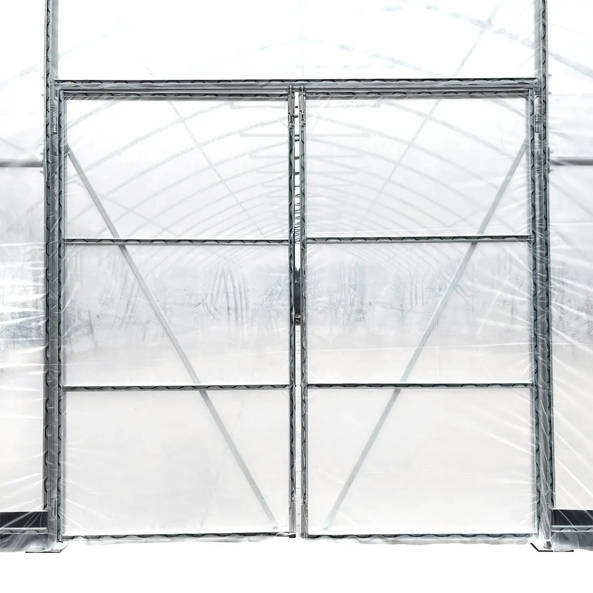 30' x 150' Tunnel Greenhouse Grow Tent w/6 Mil Clear EVA Plastic Film, Cold Frame, Hand Crank Roll-Up Sides, Peak Ceiling Roof, TMG-GH30150 - Image 20