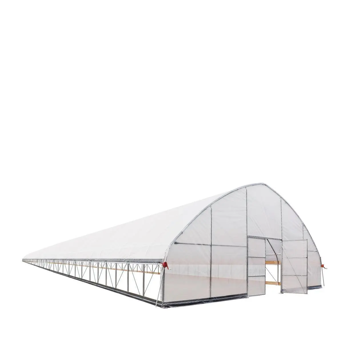 30' x 150' Tunnel Greenhouse Grow Tent w/6 Mil Clear EVA Plastic Film, Cold Frame, Hand Crank Roll-Up Sides, Peak Ceiling Roof, TMG-GH30150 - Image 9