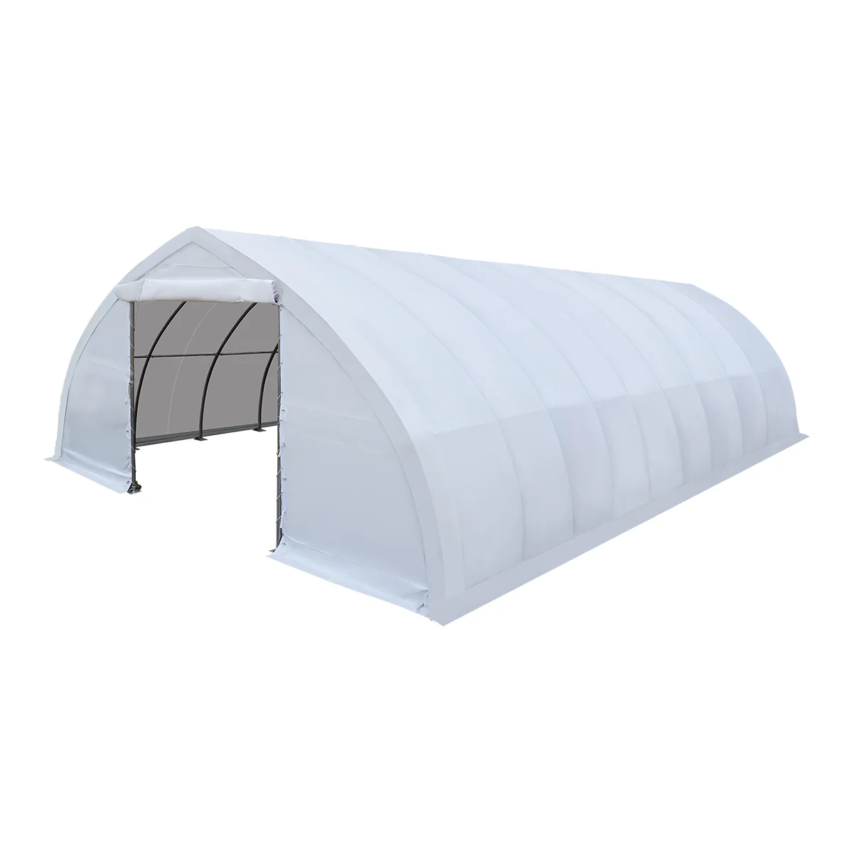 30' x 40' Peak Ceiling Storage Shelter with Heavy Duty 17 oz PVC Cover & Drive Through Doors, TMG-ST3042V (Previously ST3040V)