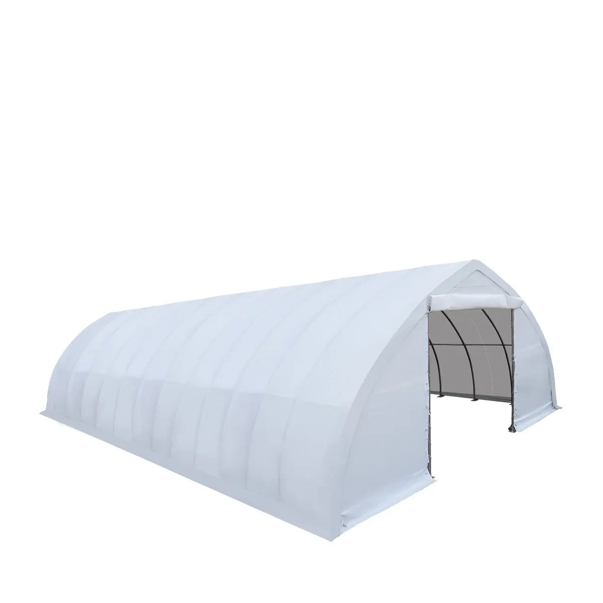 30' x 60' Peak Ceiling Storage Shelter with Heavy Duty 17 oz PVC Cover & Drive Through Doors, TMG-ST3060V - Image 7