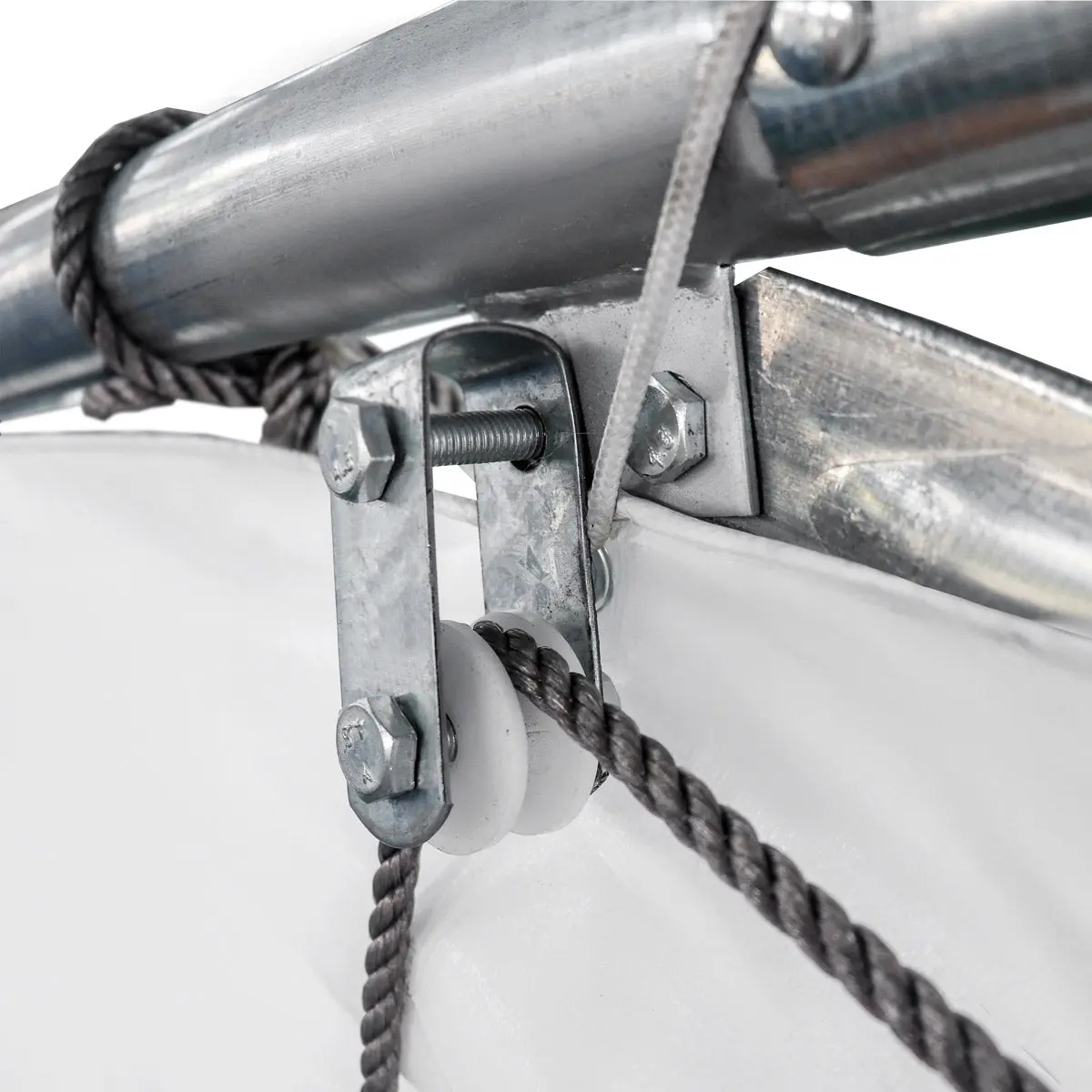 30' x 50' Straight Wall Peak Ceiling Storage Shelter with Heavy Duty 17 oz PVC Cover & Drive Through Doors, TMG-ST3050V - Image 16