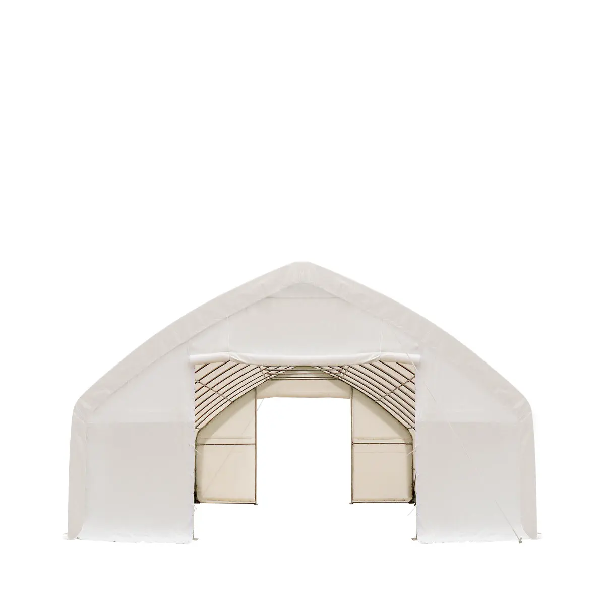 30' x 50' Straight Wall Peak Ceiling Storage Shelter with Heavy Duty 17 oz PVC Cover & Drive Through Doors, TMG-ST3050V - Image 8