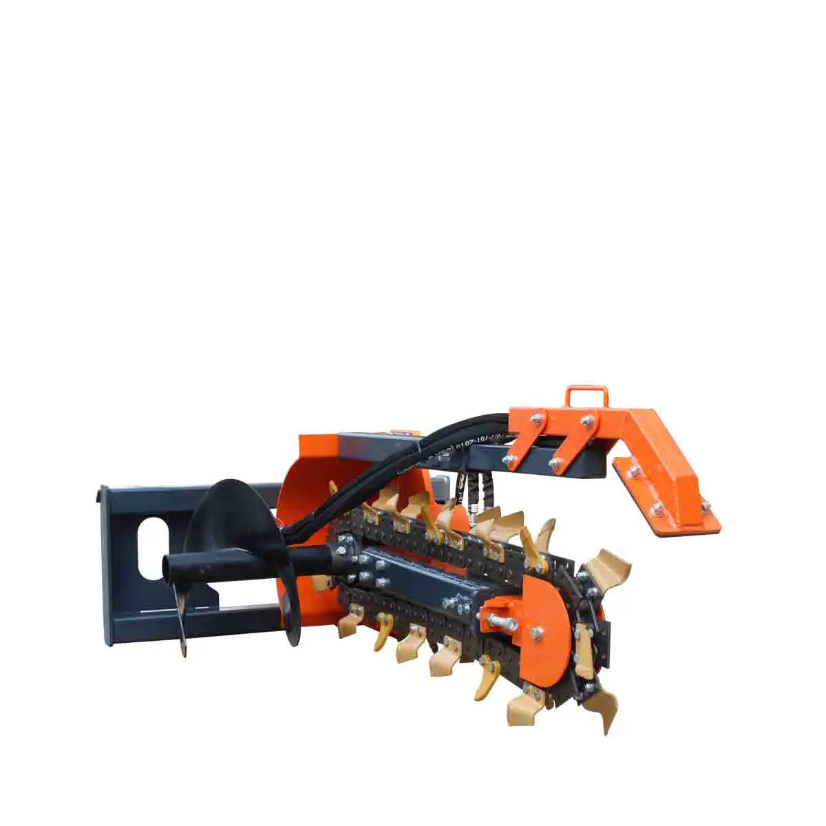 36" Skid Steer Trencher, 19" Auger Discharge, Boom & Crumber Assembly, Earth Tungsten Teeth, TMG-SDT36 - Image 5