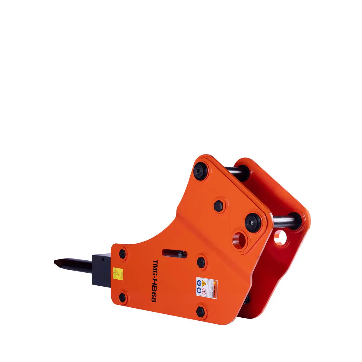 4-7 Ton Excavator/Backhoe Hydraulic Breaker, 2-3/4" Moil Point Chisel, 838 J Impact Energy, Pin Grabber Lugging, TMG-HB68 - Image 5