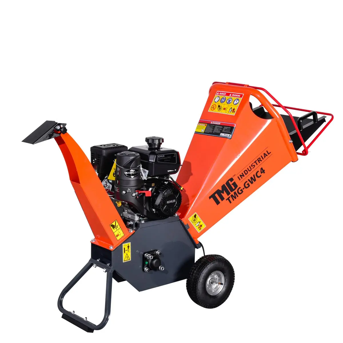 4" Wood Chipper Powered by 7 HP Kohler Command Pro Series Engine, 6'' Reversible Blades, Dual Belt Drive, TMG-GWC4 - Image 5