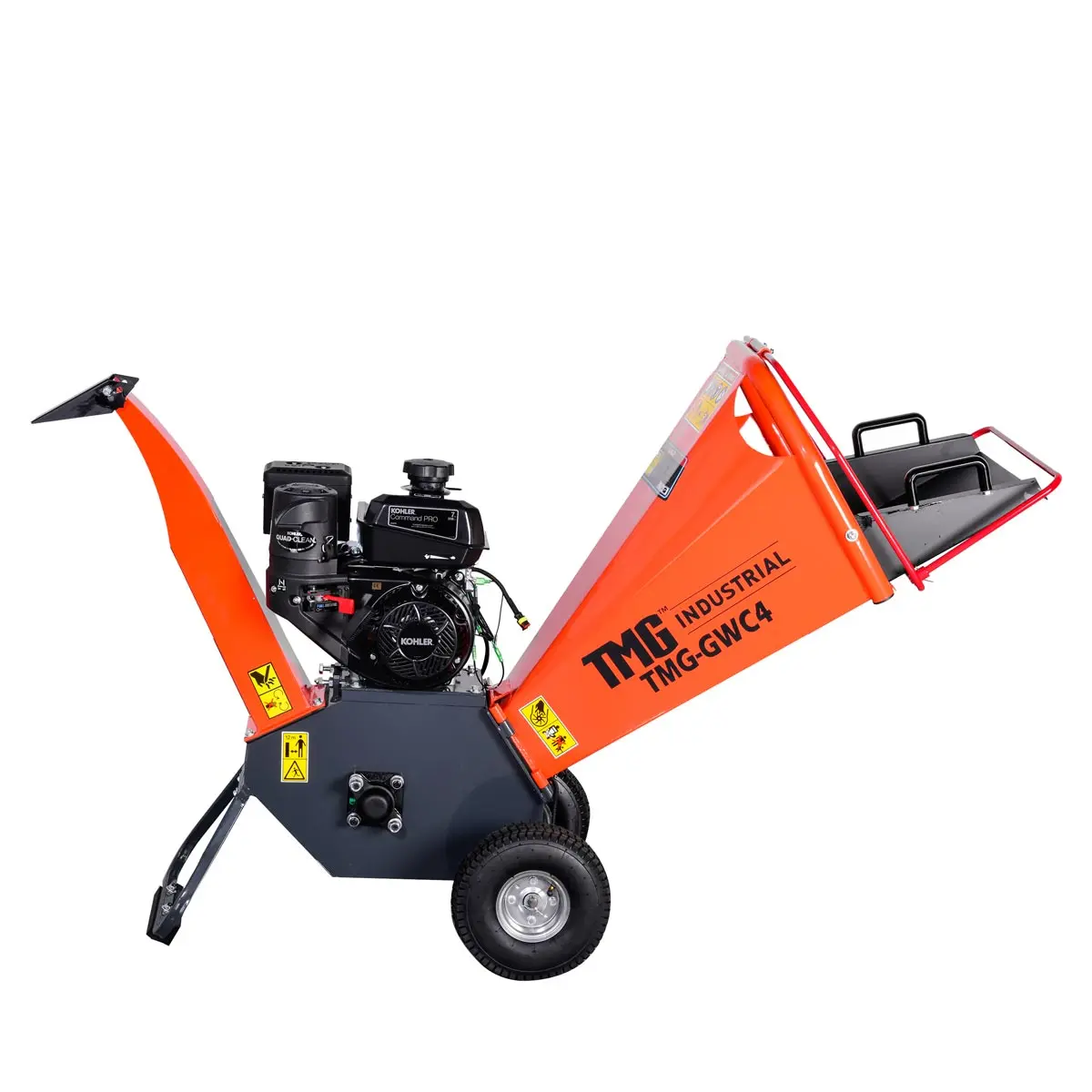4" Wood Chipper Powered by 7 HP Kohler Command Pro Series Engine, 6'' Reversible Blades, Dual Belt Drive, TMG-GWC4 - Image 6