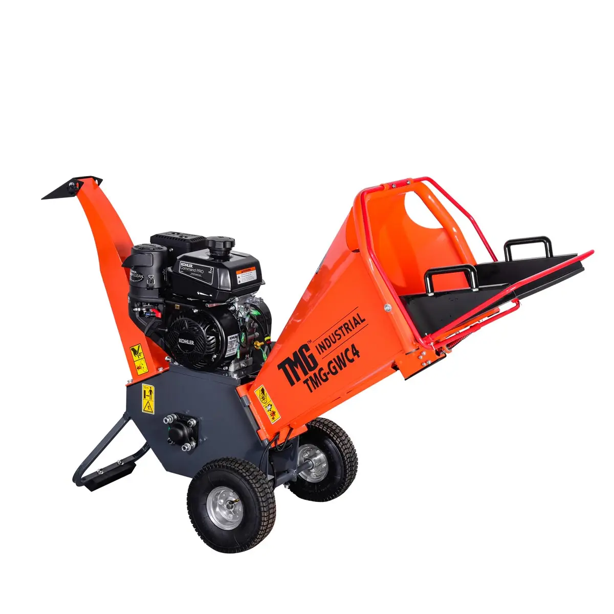 4" Wood Chipper Powered by 7 HP Kohler Command Pro Series Engine, 6'' Reversible Blades, Dual Belt Drive, TMG-GWC4 - Image 7