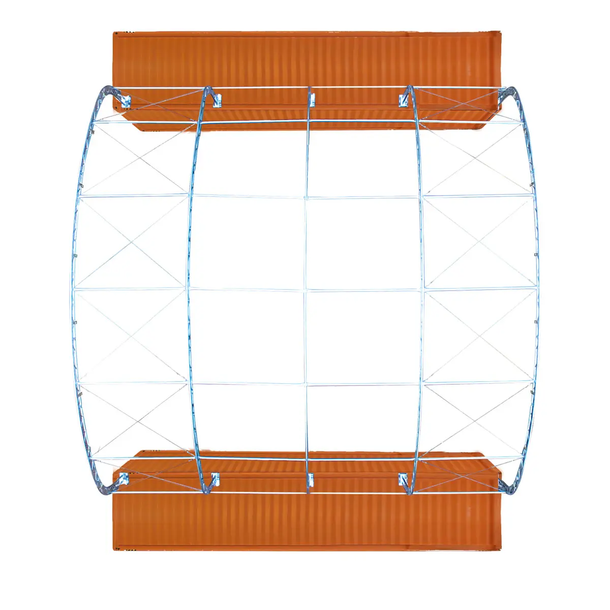 40' x 40' Dual Truss Container Shelter with Heavy Duty 21 oz PVC Cover, TMG-DT4041C (Previously DT4040C) - Image 11
