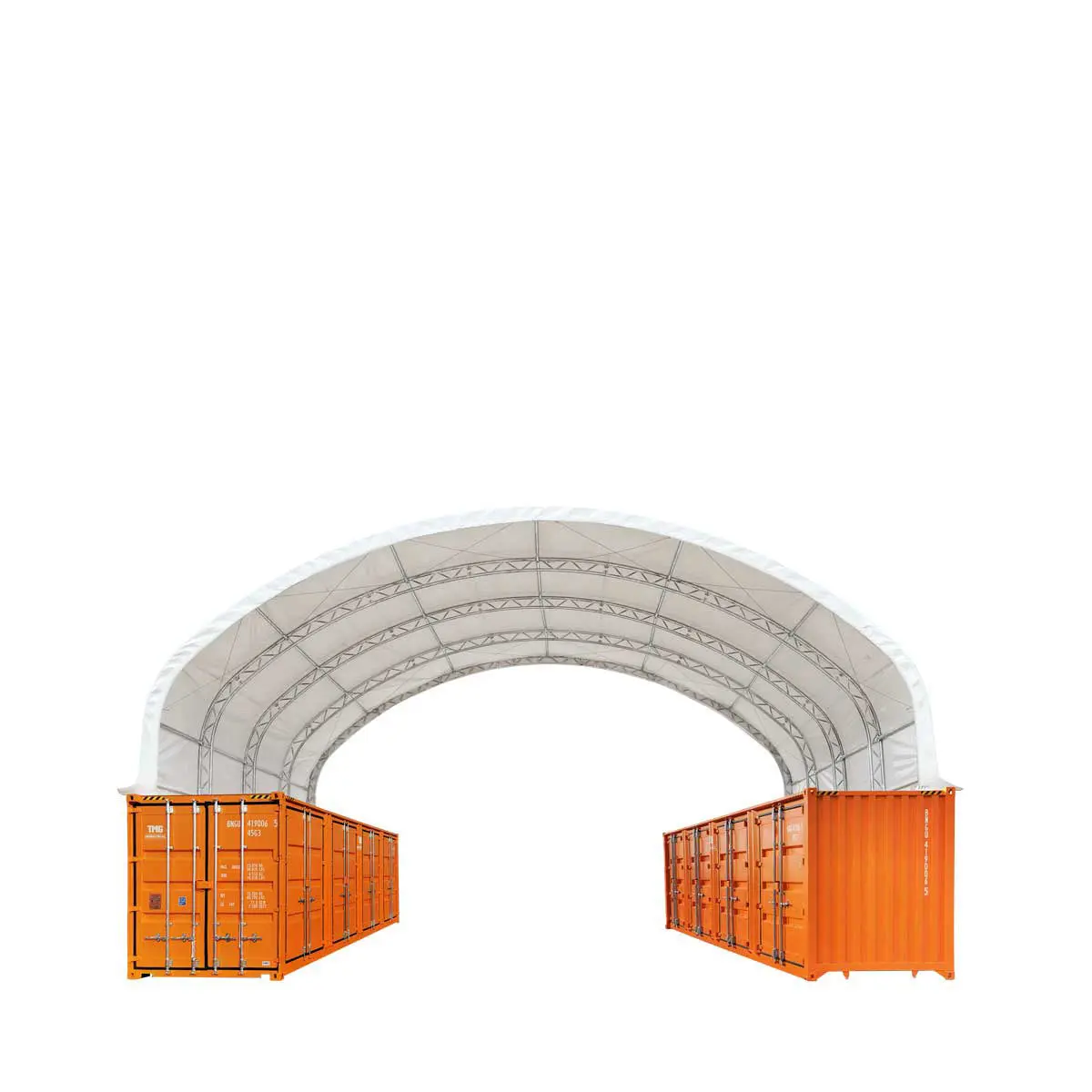 40' x 40' Dual Truss Container Shelter with Heavy Duty 21 oz PVC Cover, TMG-DT4041C (Previously DT4040C) - Image 9