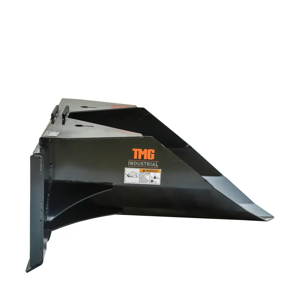 42" Heavy-Duty Skid Steer Tree Scoop, 1500-lb Capacity, Chain Slot, 30" Mouth Opening, High Abrasive Cut Edge, TMG-TS42 - Image 9