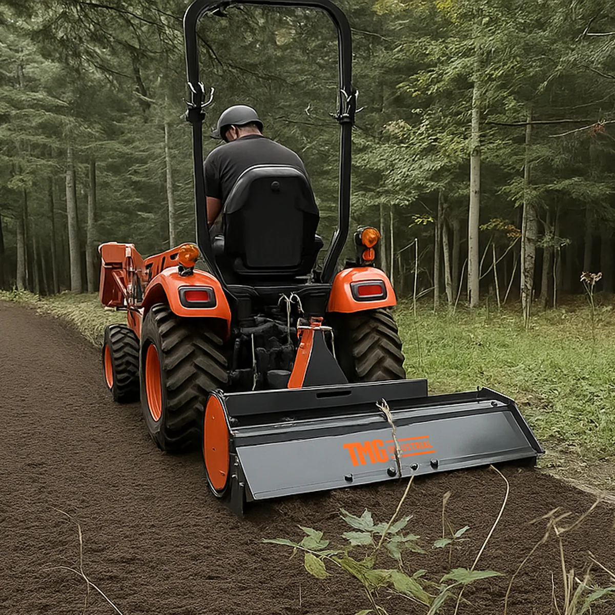 48" 3-Point Hitch Rotary Tiller, 18-30 HP Sub-Compact, 3-½" Tilling Depth, PTO Shaft Included, Category 1 Hookup, TMG-RT120 - Image 3