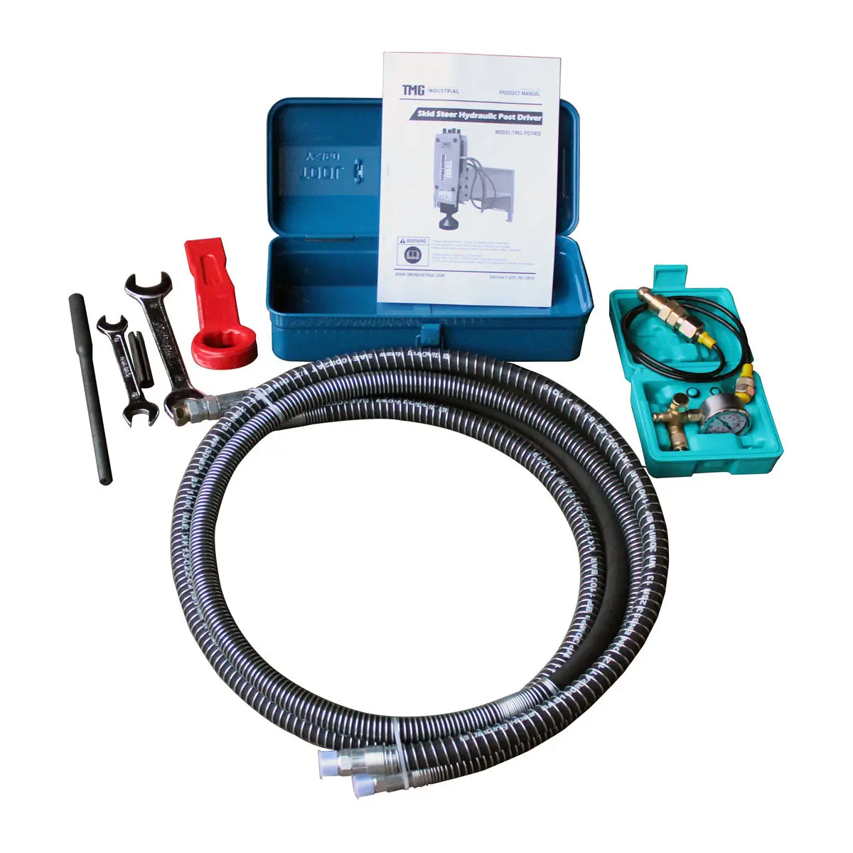 Skid Steer Post Pounder, 8" Post Diameter, 838 J Energy Class, 500-900 BPM Pounding Rate, TMG-PD700S - Image 13