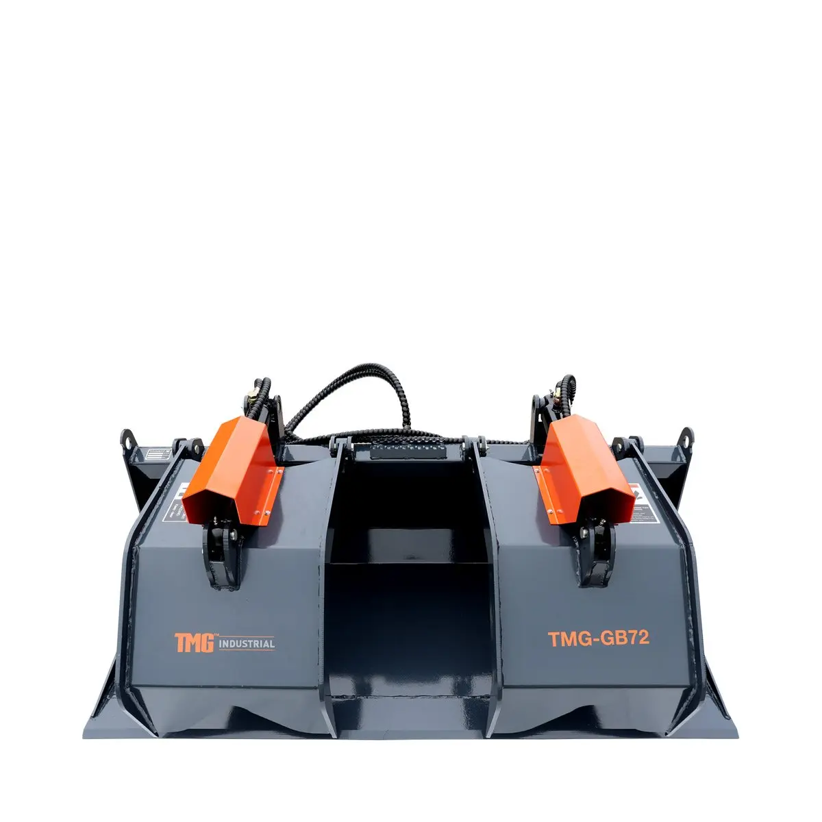 72" Skid Steer Solid Bottom Grapple Bucket, 35" Grab Opening, Dual Cylinder Arms, 3000-lb Capacity, 30-70 HP, TMG-GB72 - Image 7