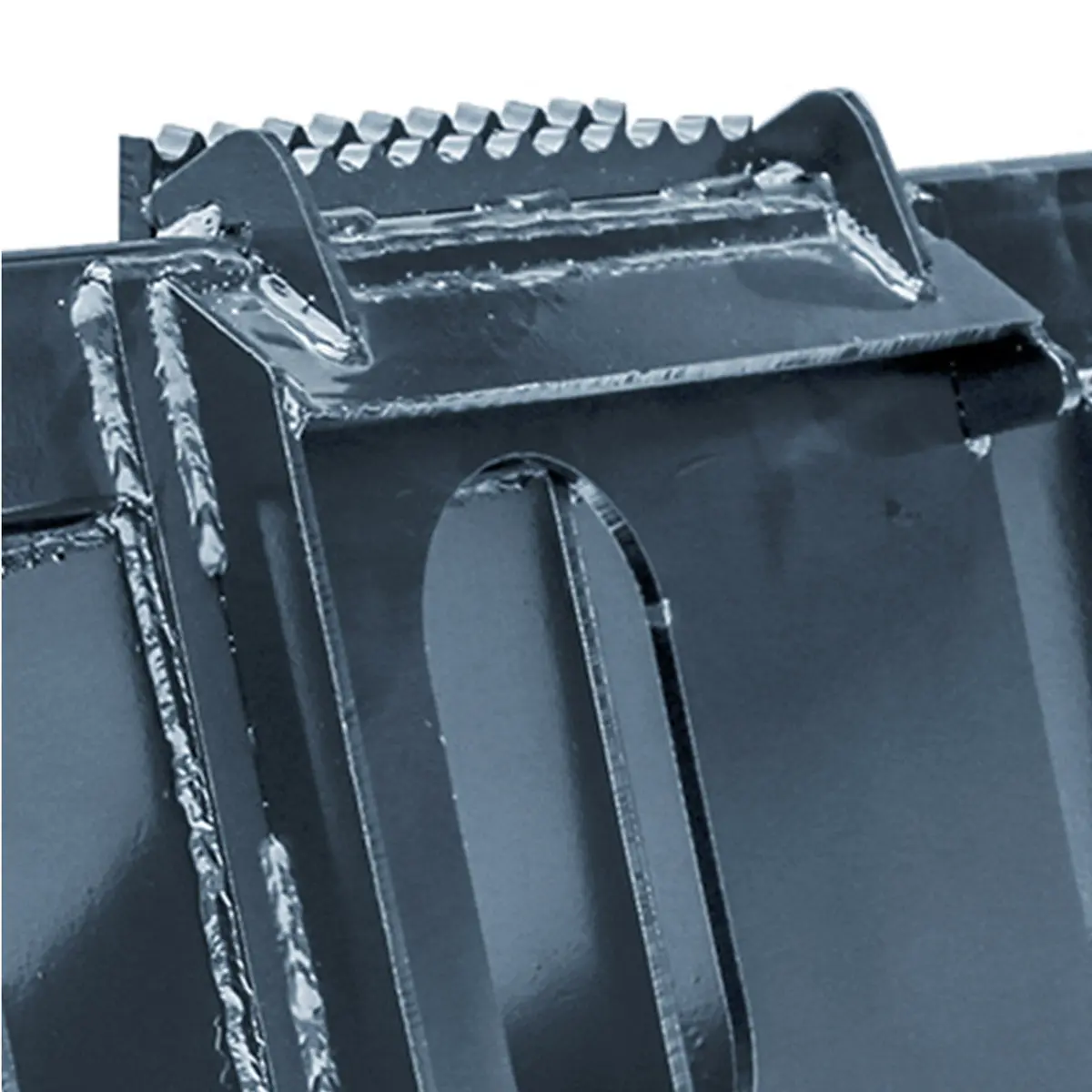 72" Skid Steer Rock Skeleton Bucket Attachment, Solid Steel, Universal Mount, 4" Tine Spacing, 45-70 HP, TMG-SB72 - Image 10