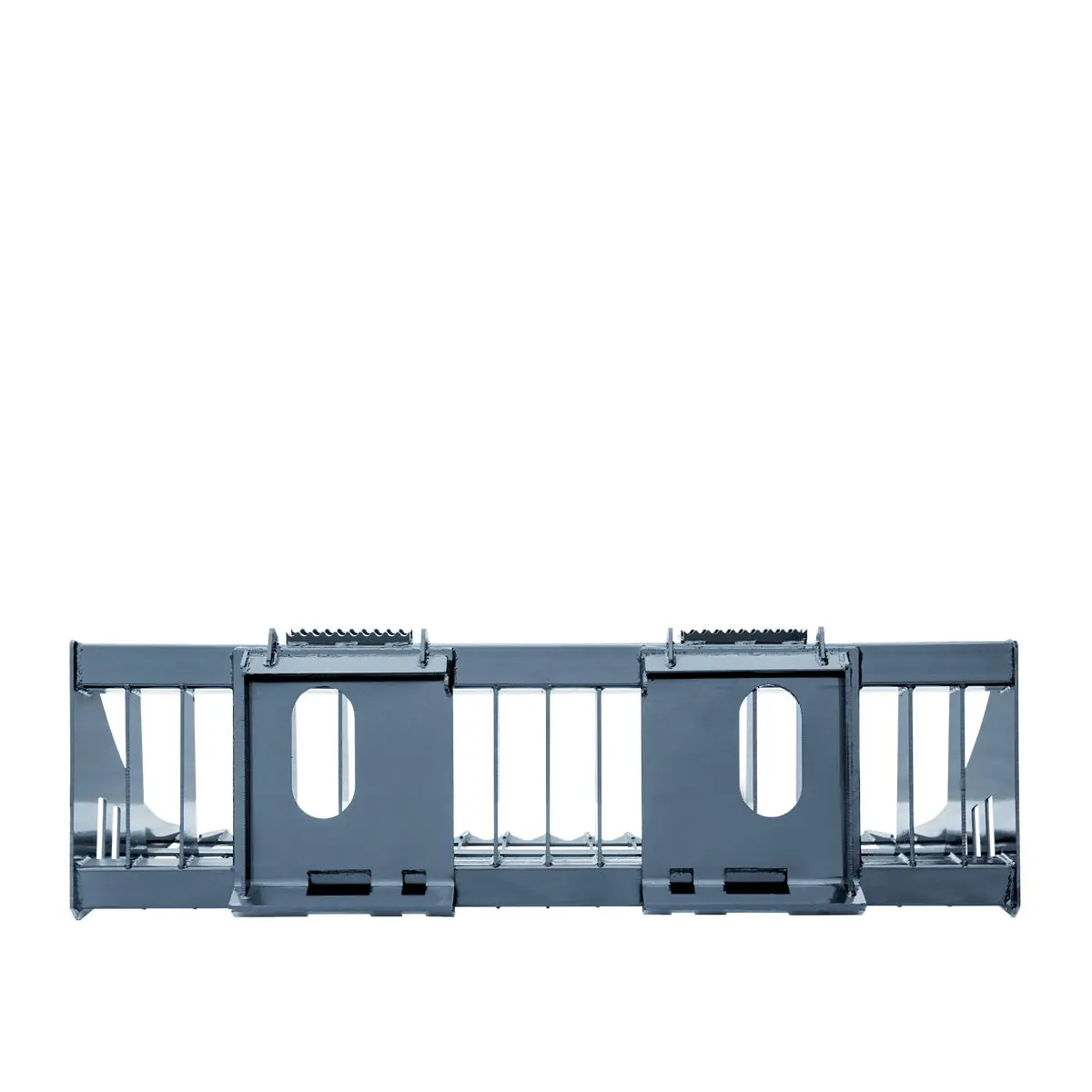 72" Skid Steer Rock Skeleton Bucket Attachment, Solid Steel, Universal Mount, 4" Tine Spacing, 45-70 HP, TMG-SB72 - Image 4