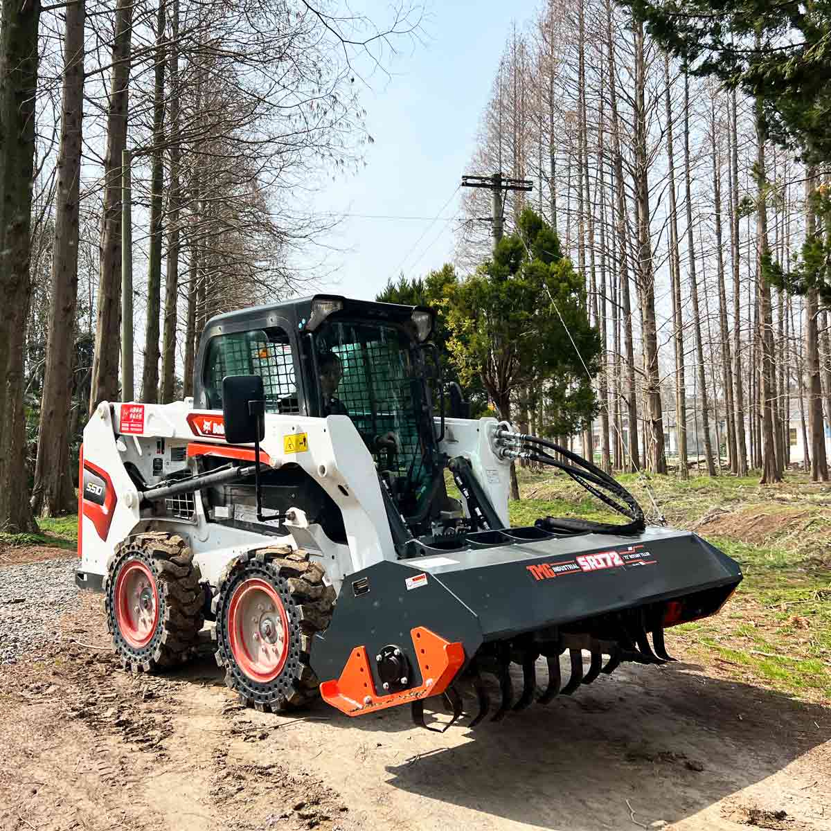 72" Skid Steer Rotary Tiller, Bi-Directional, 6" Tilling Depth, Universal Skid Mount, TMG-SRT72 - Image 10
