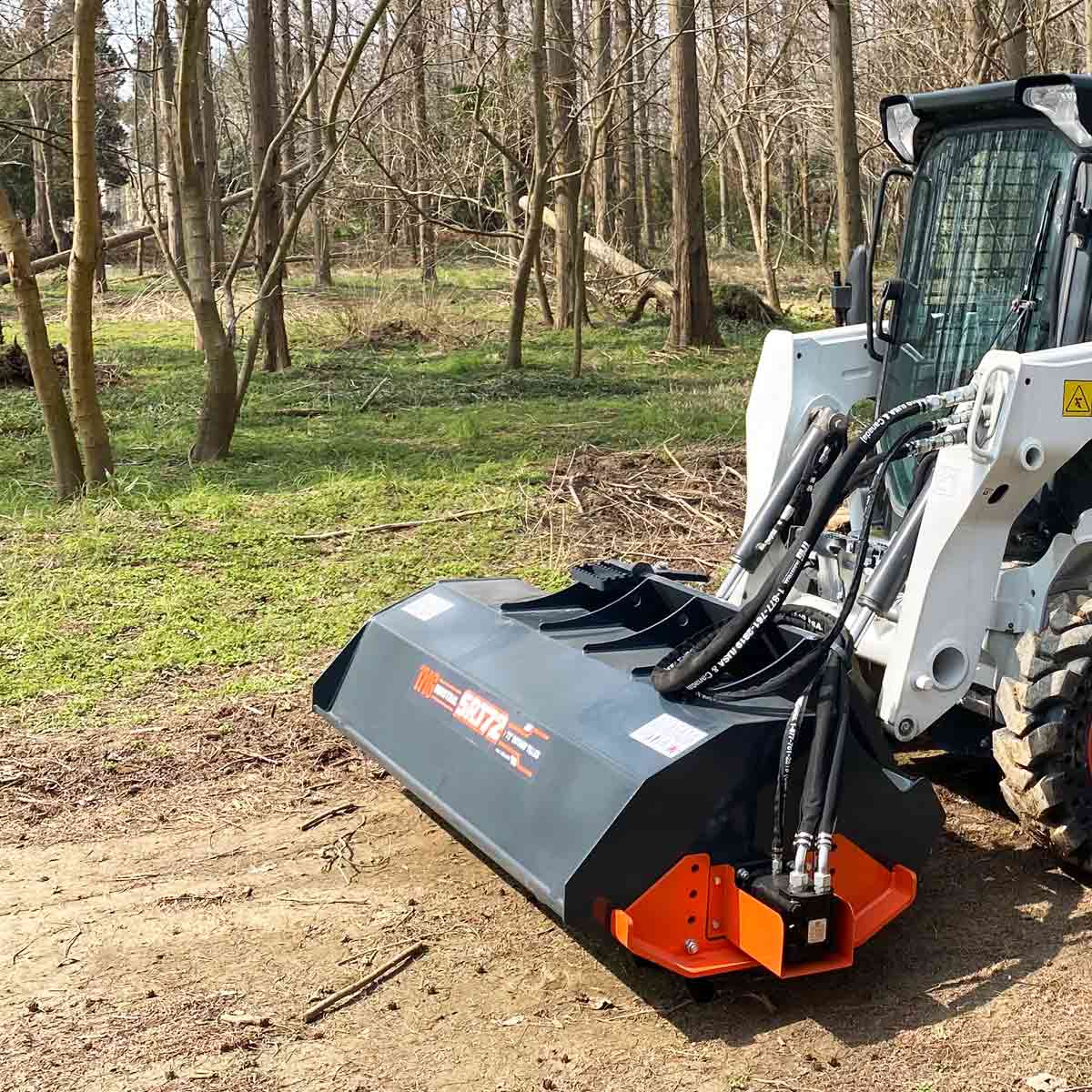 72" Skid Steer Rotary Tiller, Bi-Directional, 6" Tilling Depth, Universal Skid Mount, TMG-SRT72 - Image 11